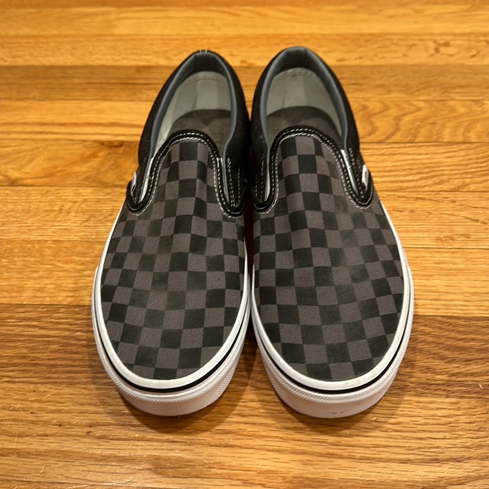 Black Checkered Vans
